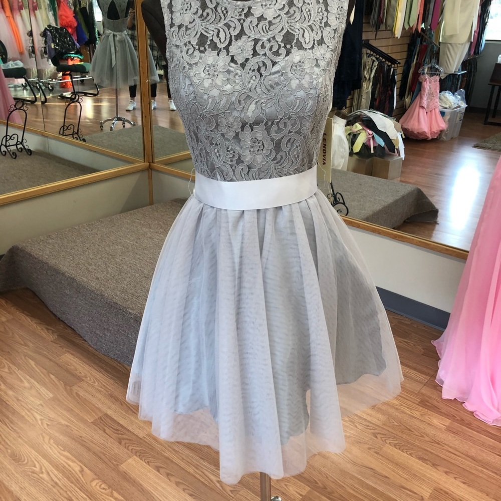 Homecoming Dress by Lenvoni grey/silver size small